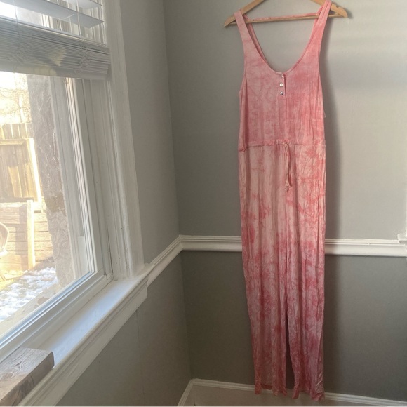 NWT New Some Days Lovin marble tie dye pink jumpsuit Jumper XS - Picture 1 of 15